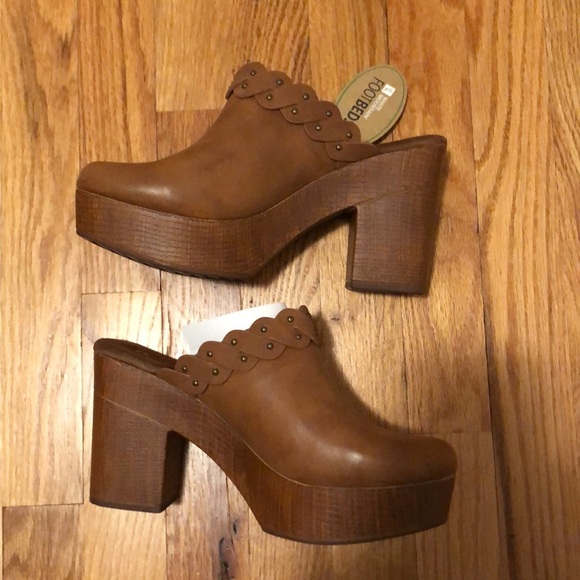 Platform heeled clogs size 8 - Picture 3 of 6